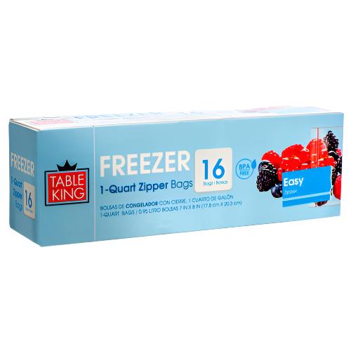 WHOLESALE TABLE KING FREEZER BAG 1 QT 16CT SOLD BY CASE Supply