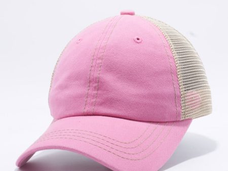 PB221 [PINK KHAKI] PIGMENT DYED TRUCKER HAT Online now