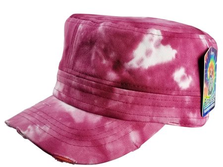 PB254T [BURGUNDY] PLAIN TIE DYE CASTRO CAP Hot on Sale