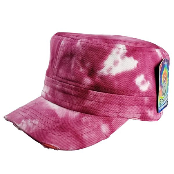 PB254T [BURGUNDY] PLAIN TIE DYE CASTRO CAP Hot on Sale